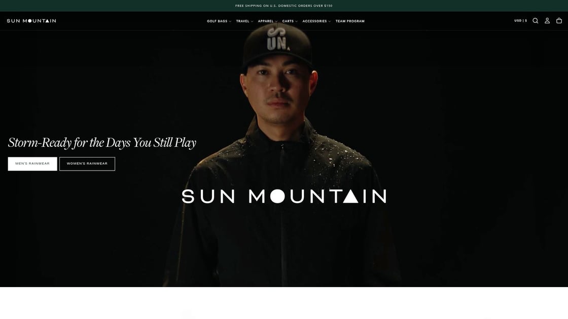 Sun Mountain vintage golf apparel