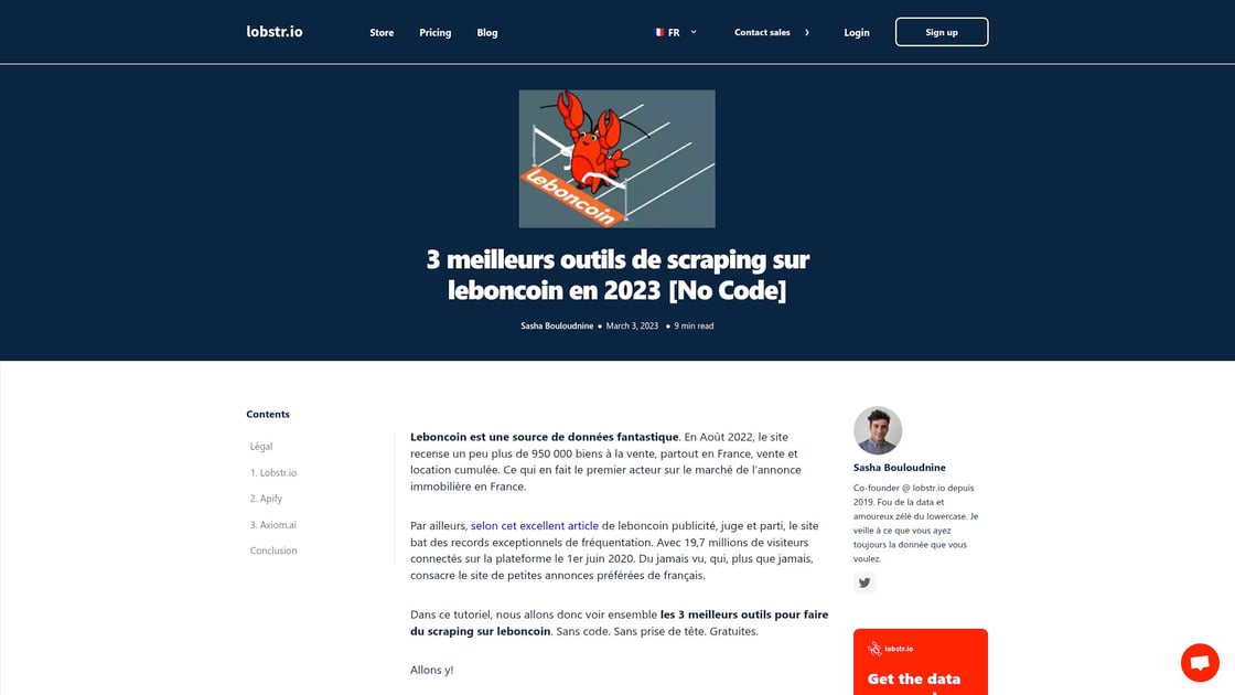 Outils de scraping pour prospection