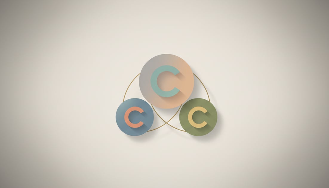 Diagram showing 3 C's of SEO framework