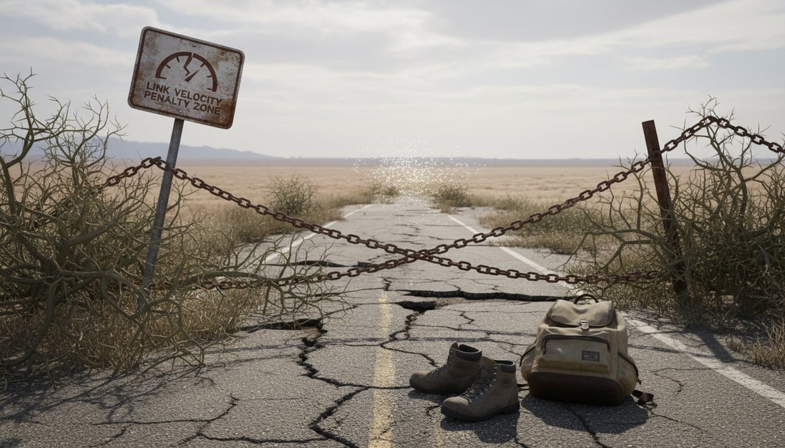 Chart showing link velocity penalty zones