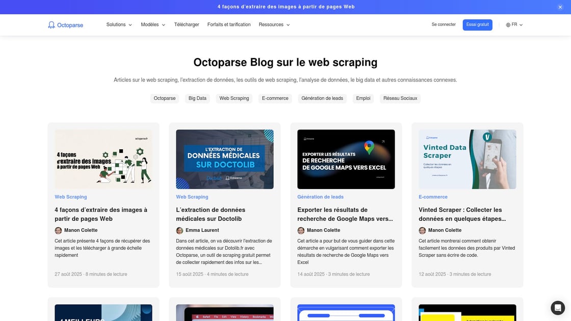 Octoparse et alternatives