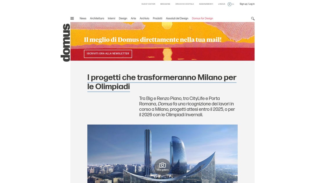 Progetti di architettura a Milano