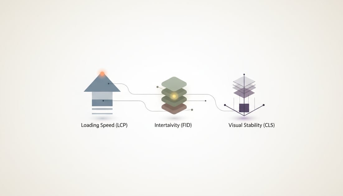 Diagram showing Core Web Vitals metrics