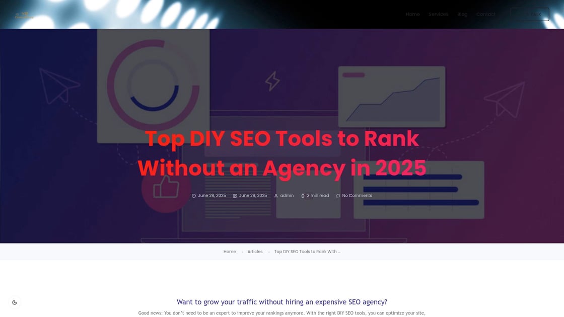 SEO tools dashboard showing content generation interface