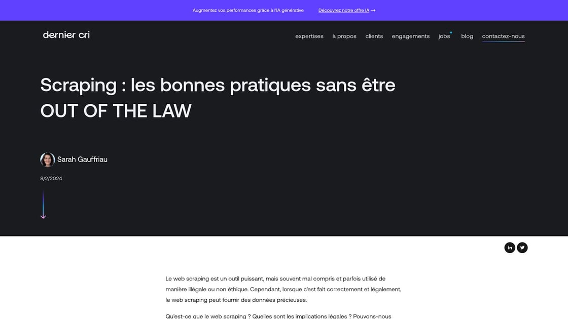 Bonnes pratiques de scraping