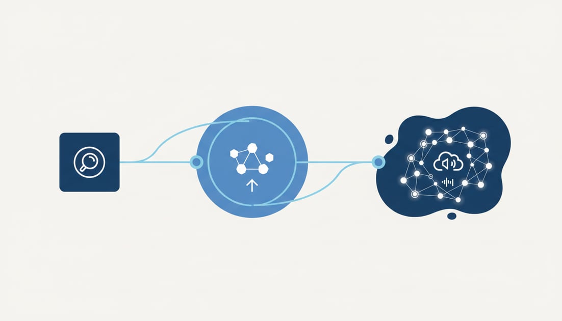 Illustration showing evolution of search engines