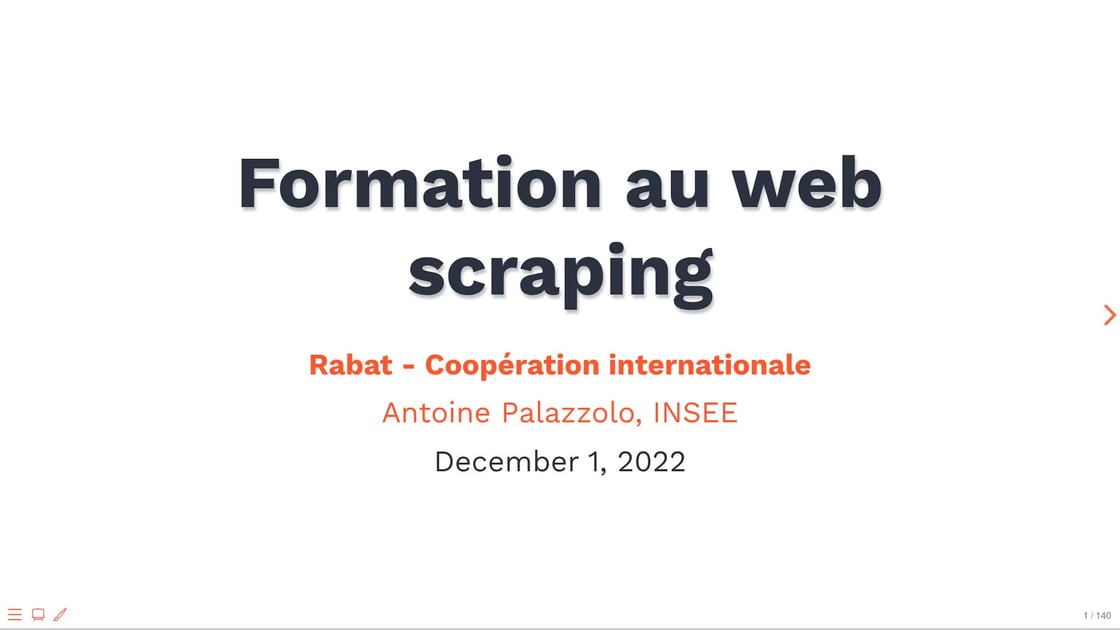 Formation au web scraping