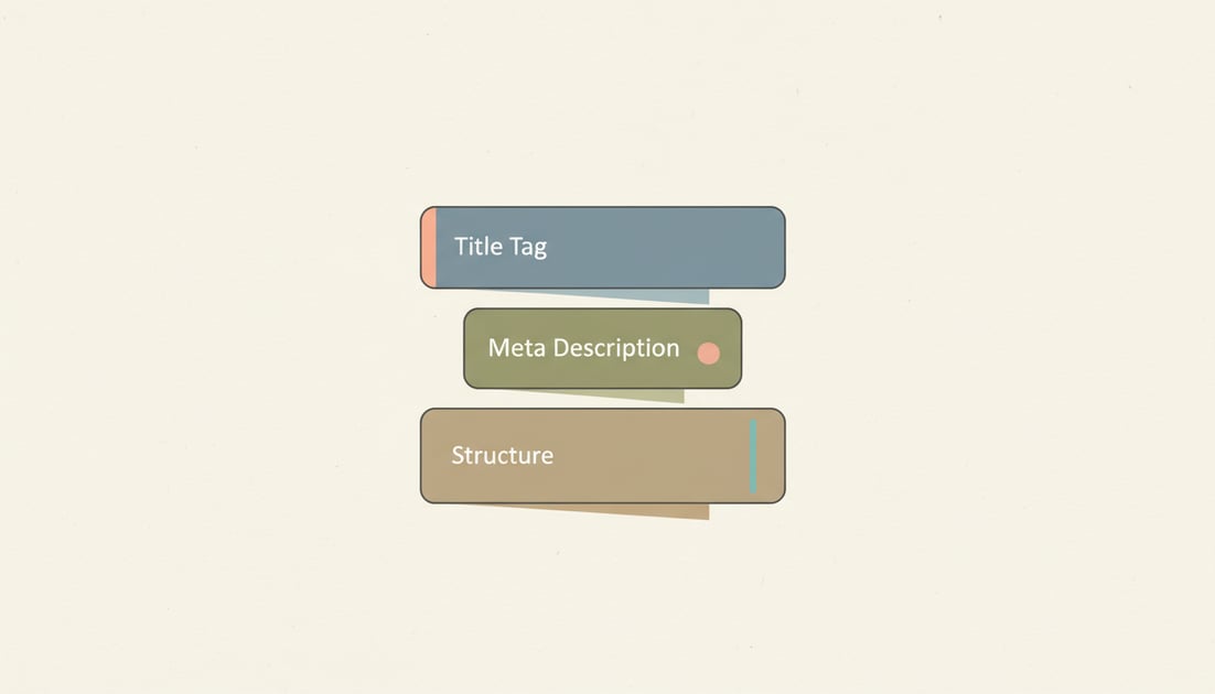 Diagram showing title tag meta description structure