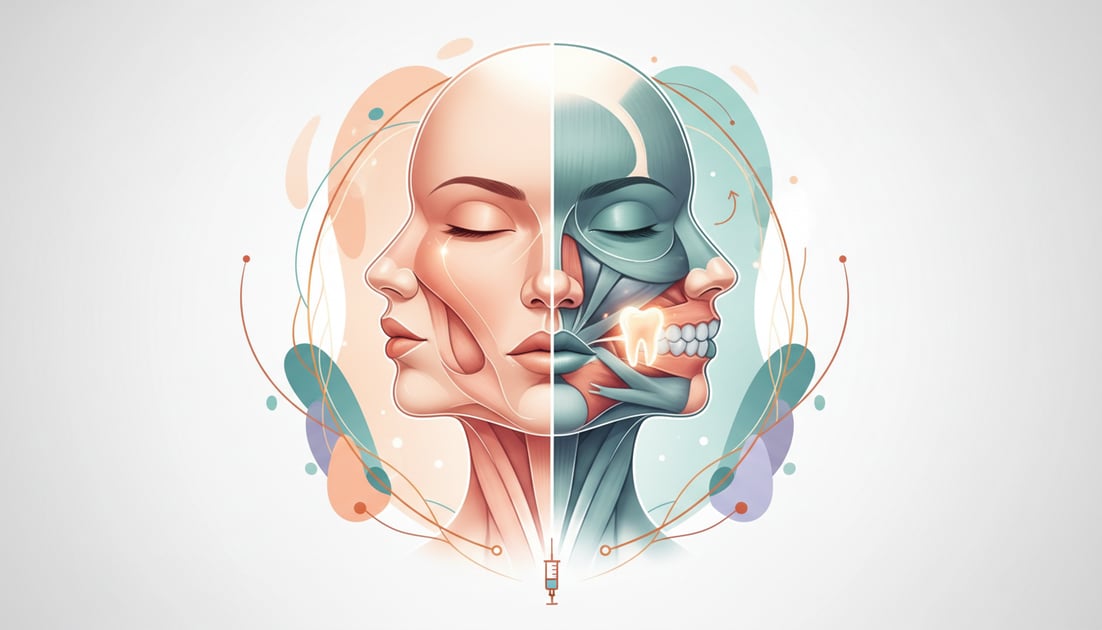 Infographic showing dual benefits masseter botox
