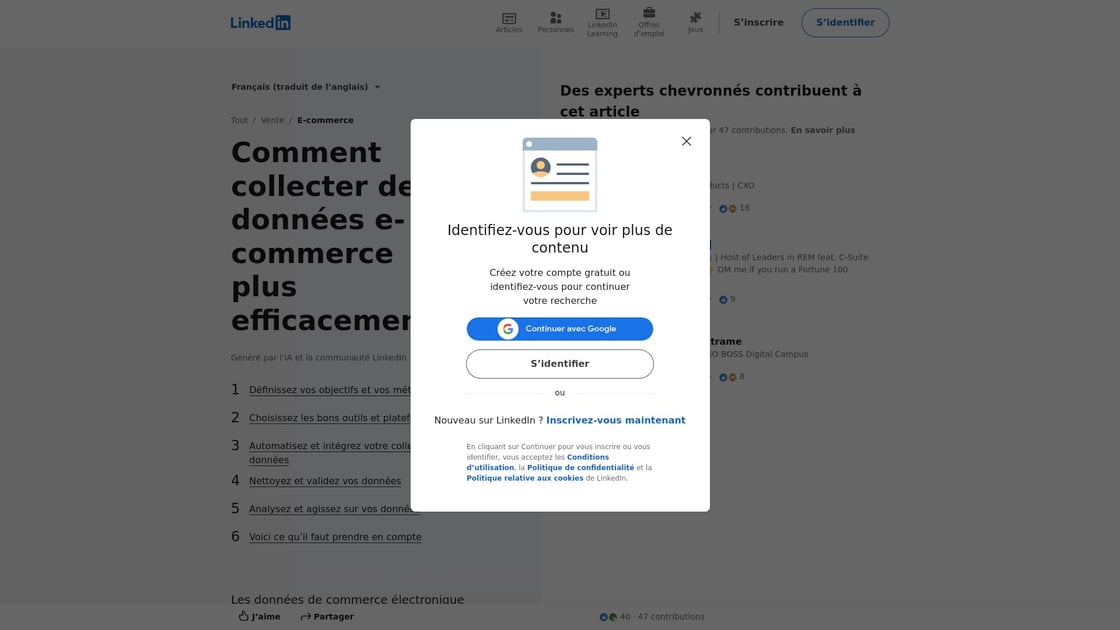 Collecte de données e-commerce efficace