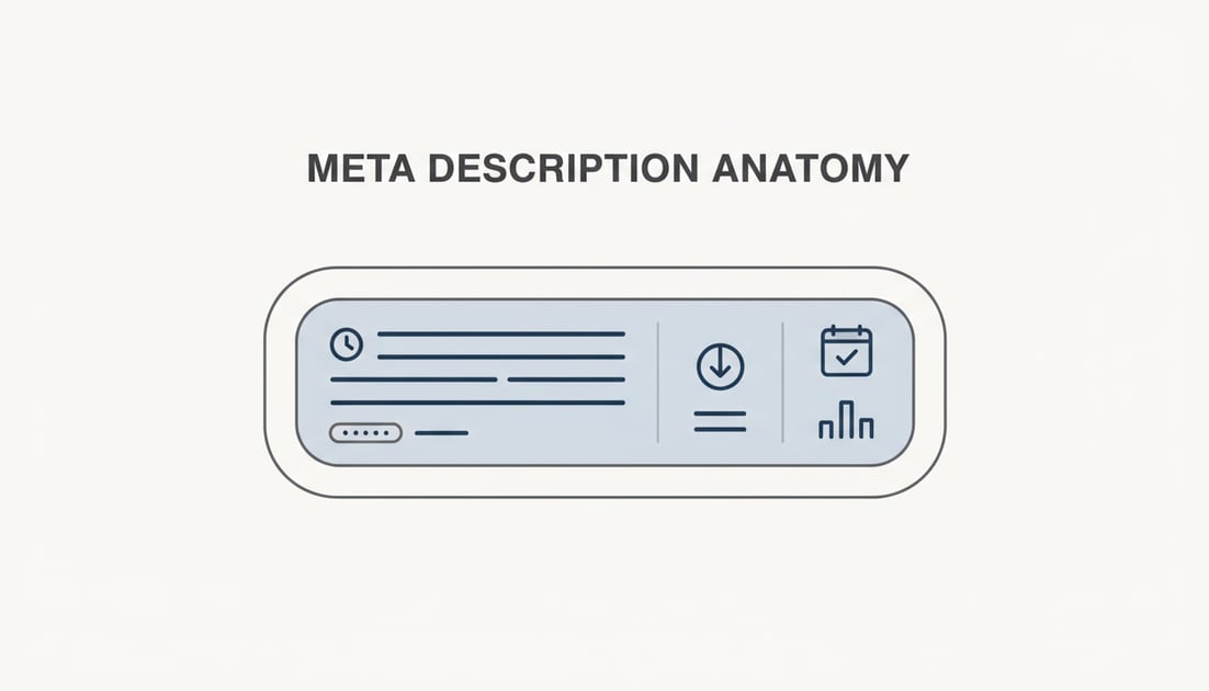 Diagram showing meta description anatomy