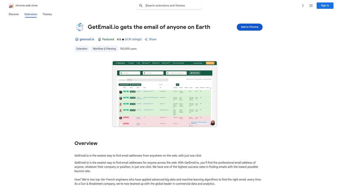 EmailExtractor interface