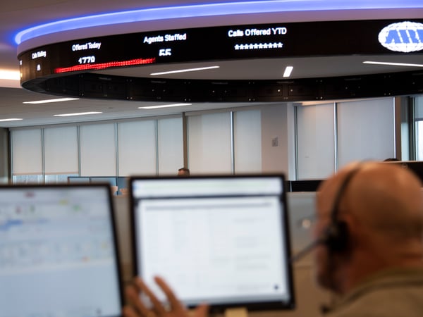 Man looking at the computer screen