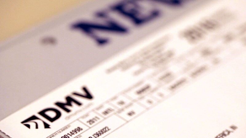 close-up of a document with a blue and black text