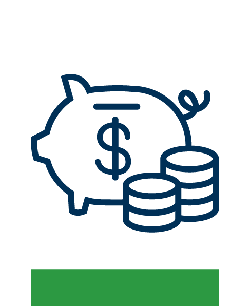 a piggy bank with coins