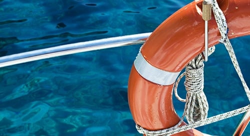 a close-up of a life preserver