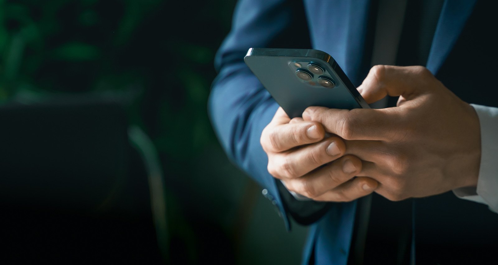 a person holding a cell phone