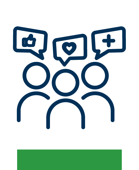 a group of people with speech bubbles