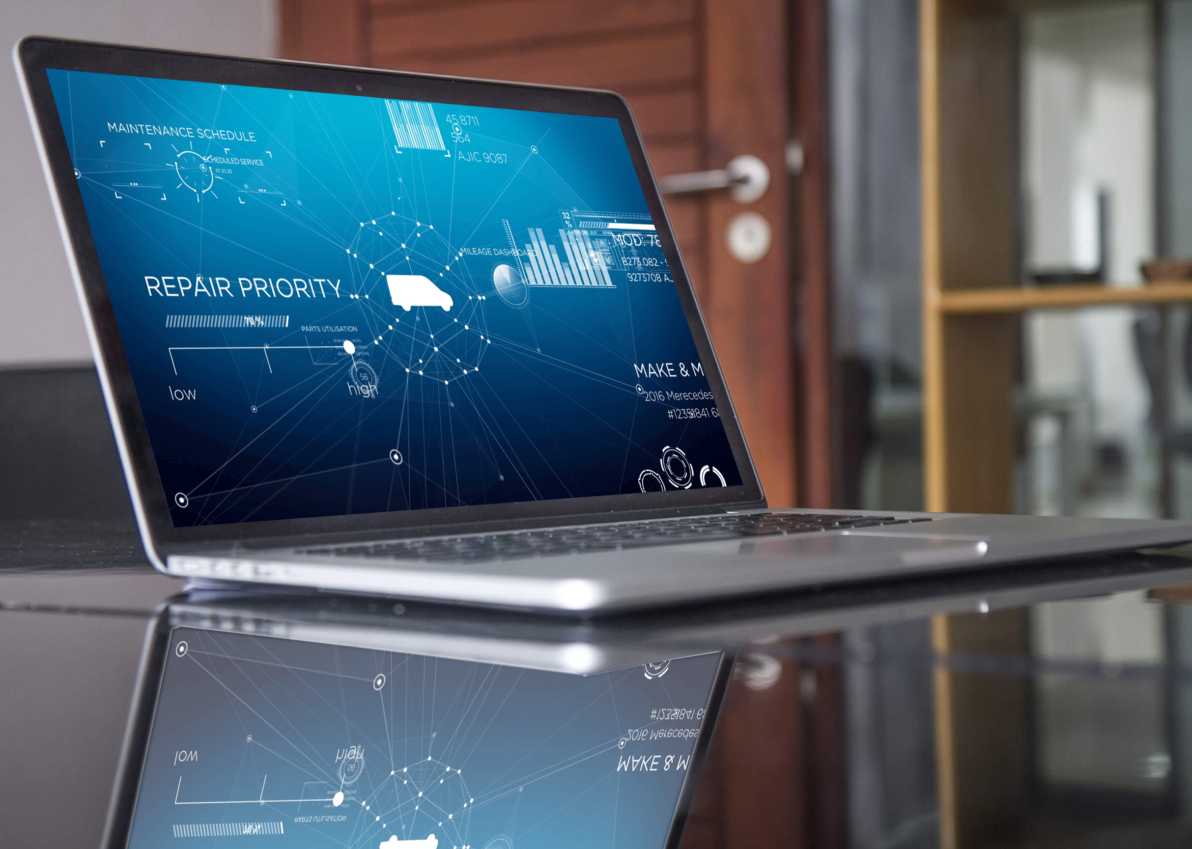 a laptop on a table