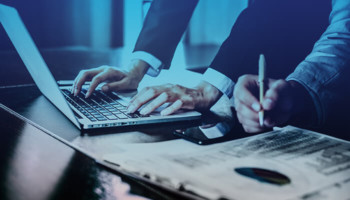 A person working on a laptop
