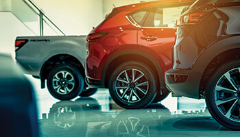 A line of 3 vehicles