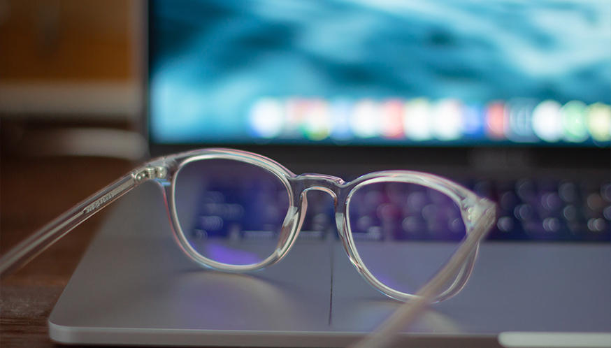a pair of glasses on a table