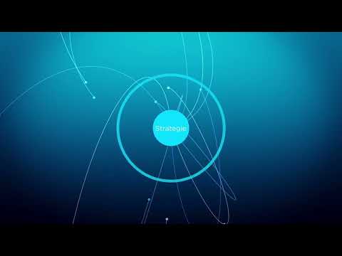 a blue circle with white text