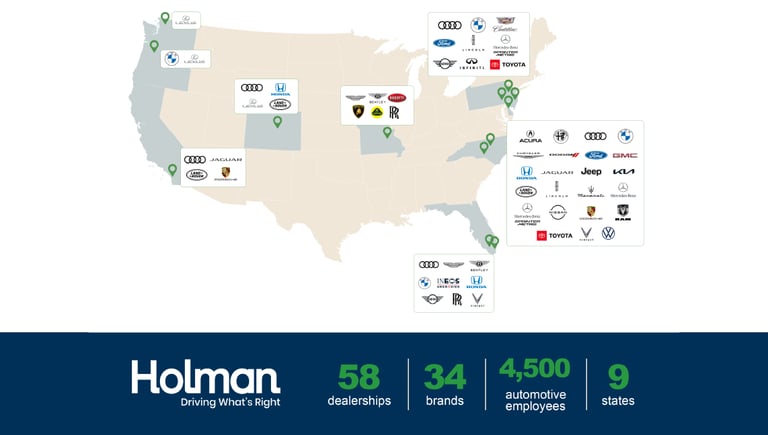 a map of the united states with logos