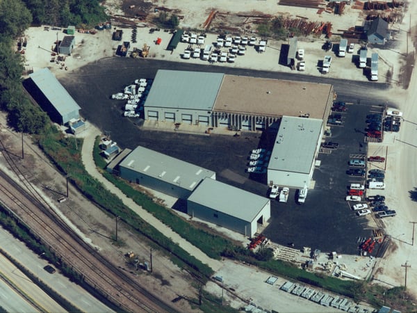 Picture of buildings from above