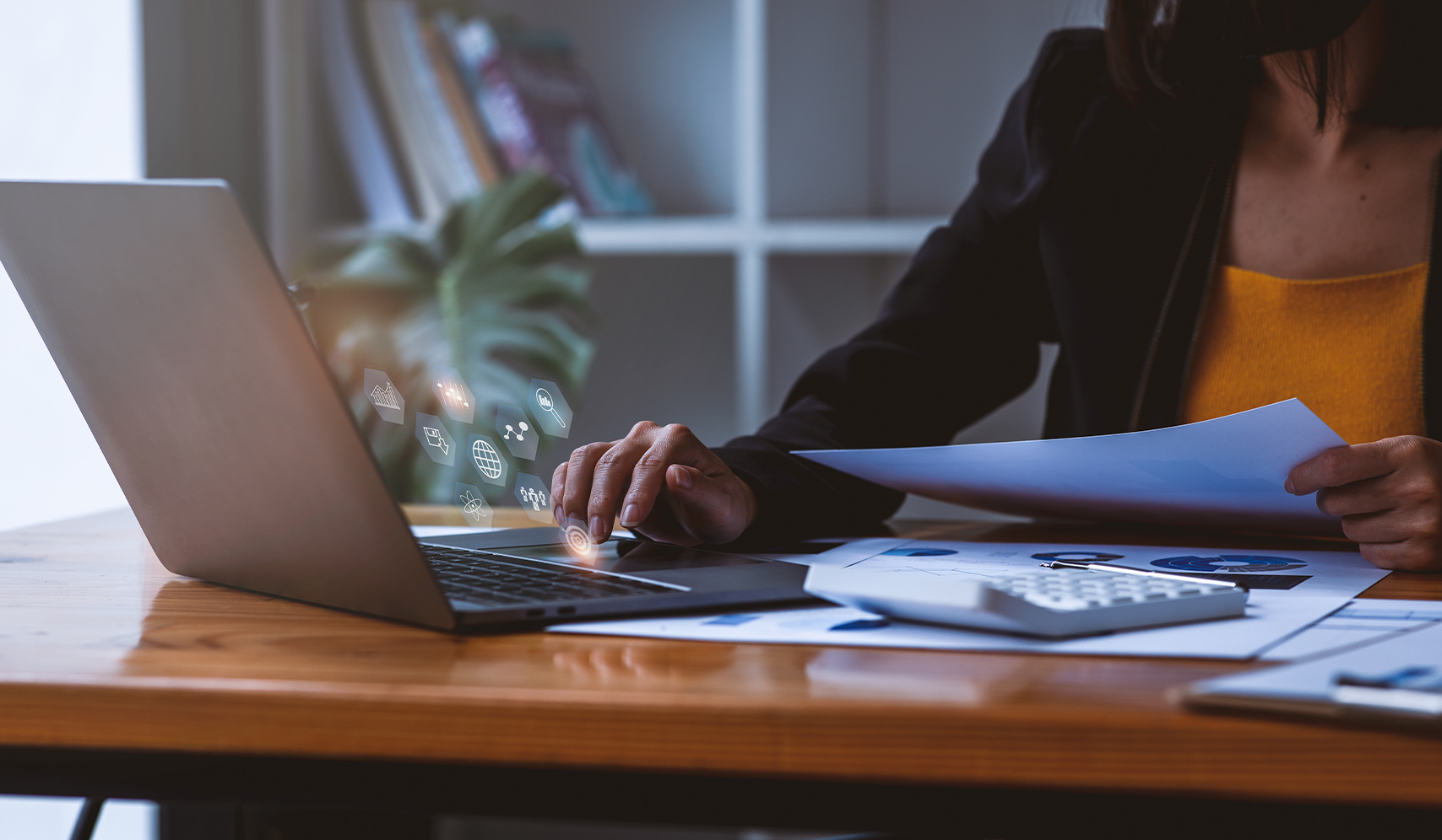 a person typing on a laptop