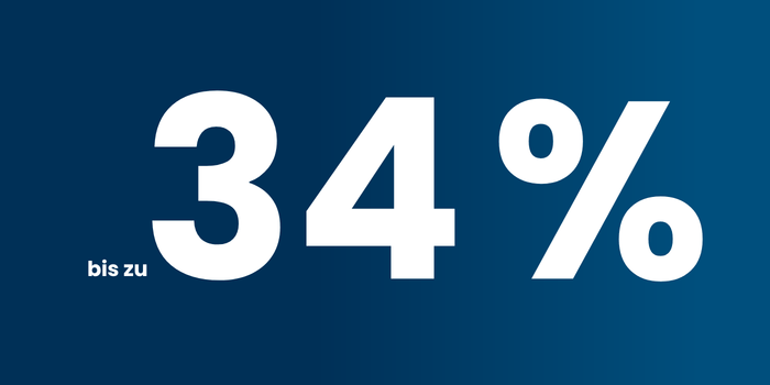Bis zu 34 % Einsparung durch die strategische Wahl wirtschaftlicher Fahrzeugmodelle.