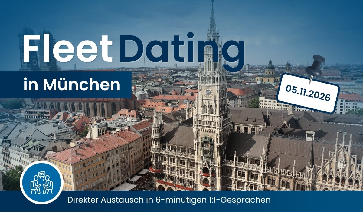 FleetDating in München am 05.11.2026. Holman ist vor Ort und bietet 6‑minütige 1:1‑Gespräche für Fuhrparkverantwortliche und Mobilitätsentscheider.