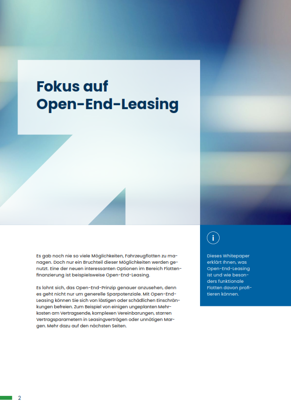 Whitepaper Open-End-Leasing für Unternehmen: Vorteile, Funktionsweise und Vergleich zum Kilometerleasing