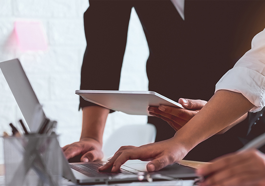 a person holding a tablet