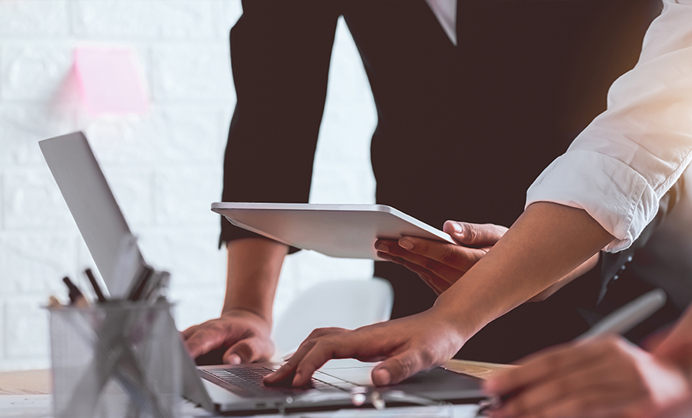 a person using a laptop