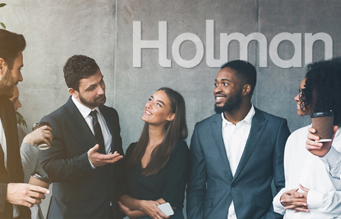 a group of people standing together