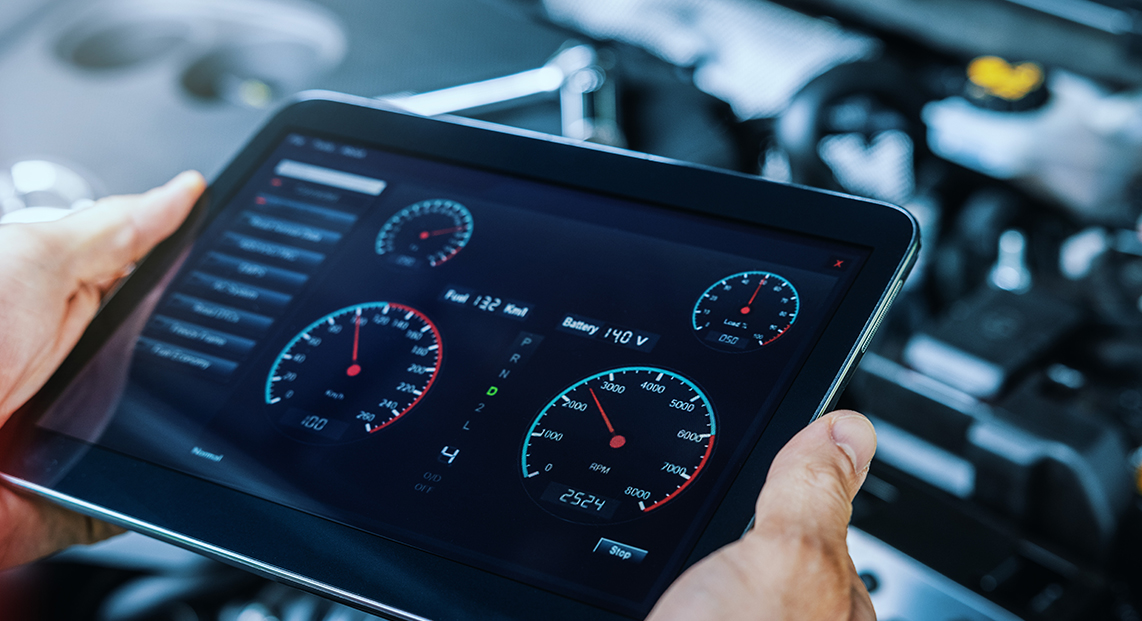Fleet data on a tablet