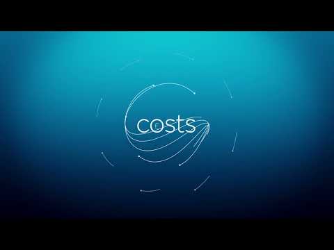 a blue background with white lines and dots