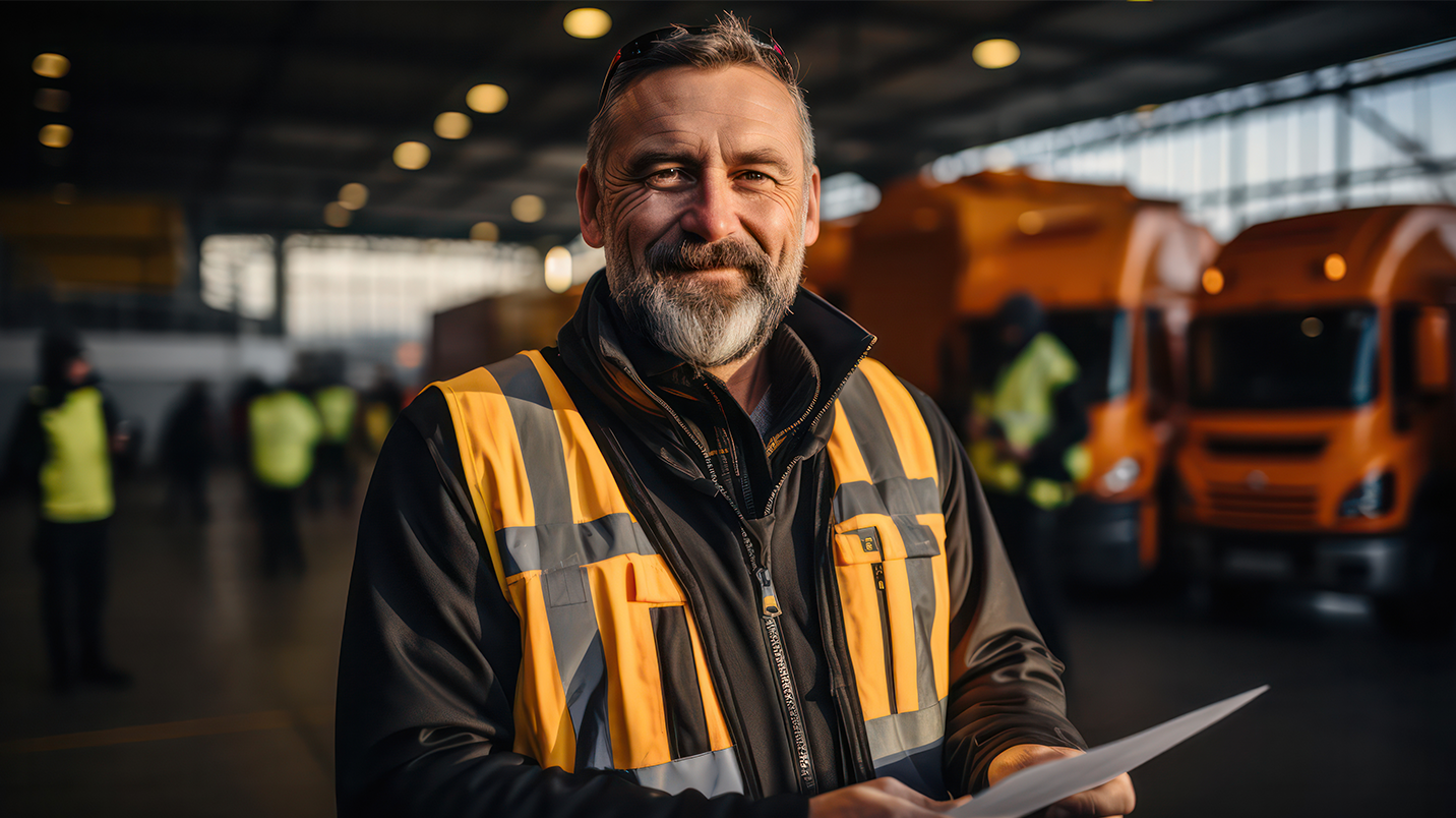 a man in a yellow and black jacket