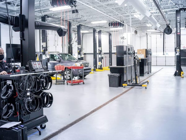 Holman workshop with equipment