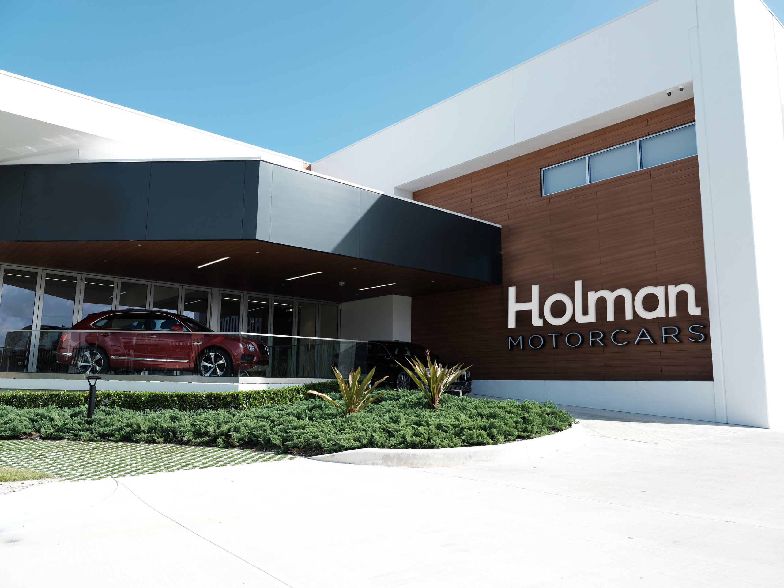 a car parked in front of a building