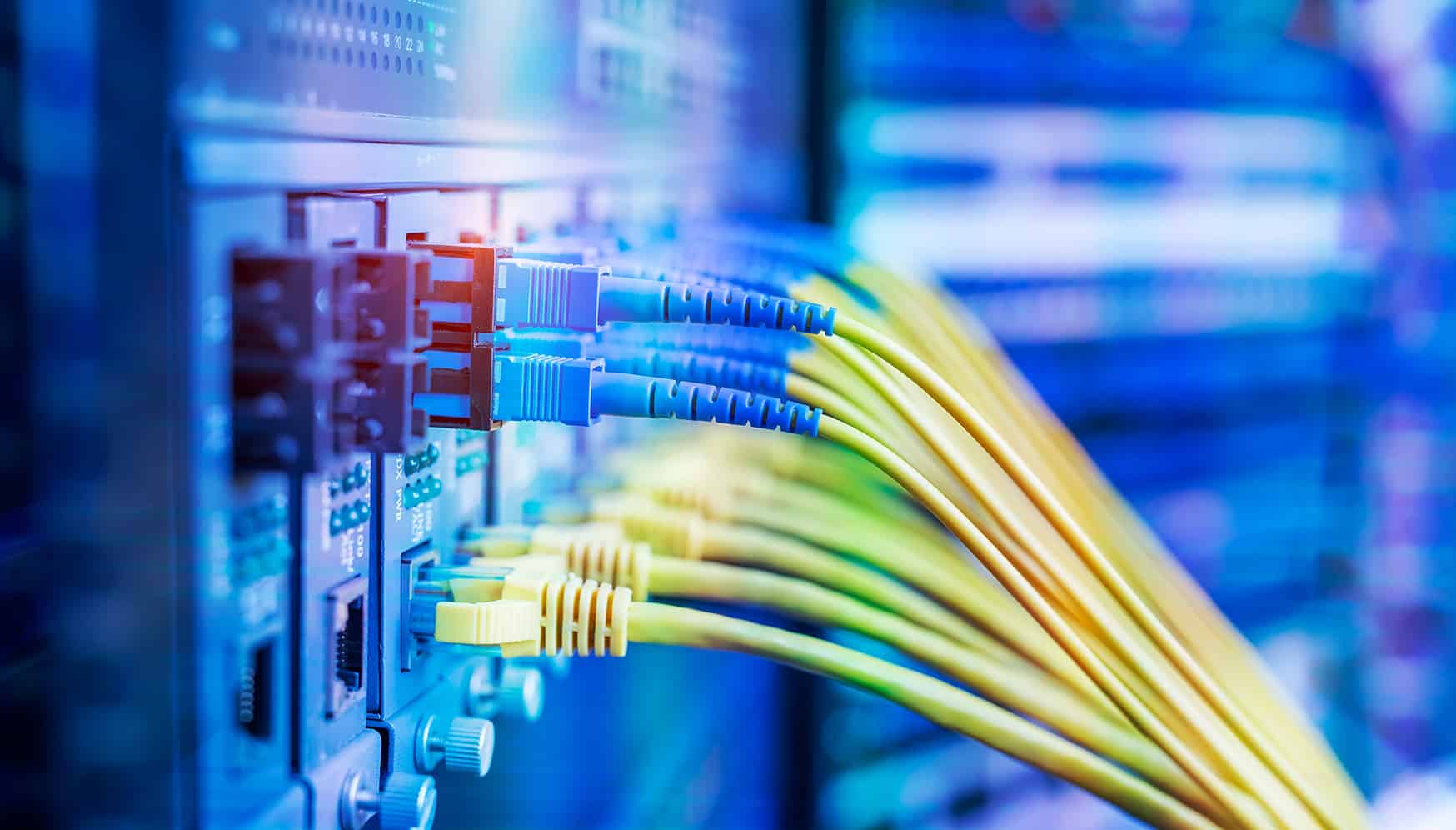 a close-up of several cables