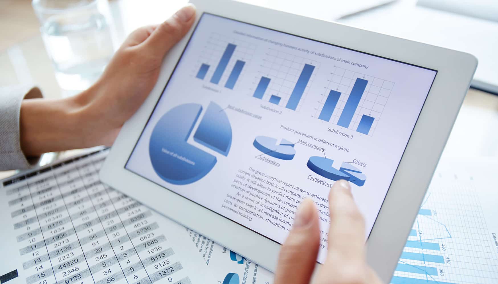 a person using a tablet