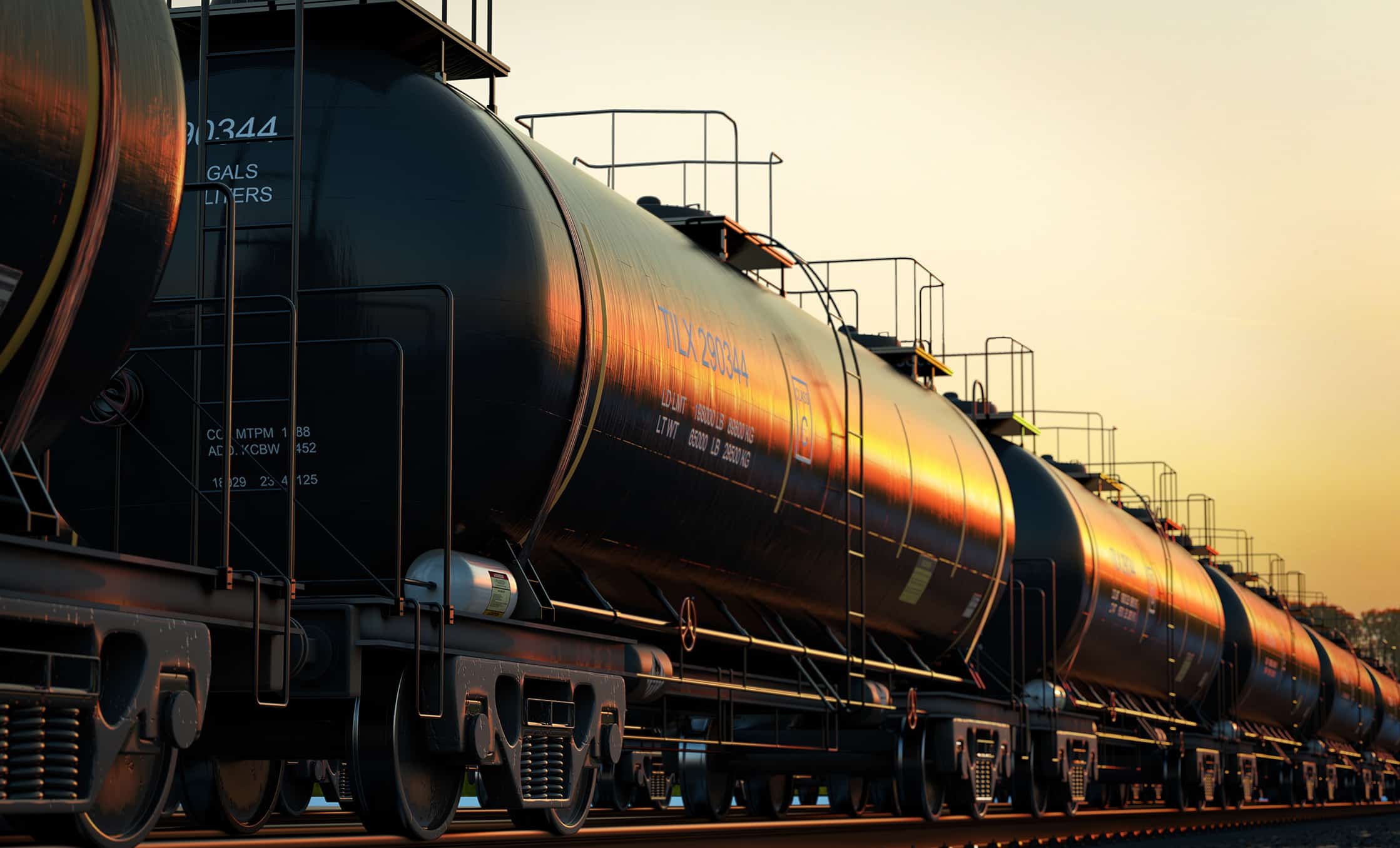 a train with a tank on it