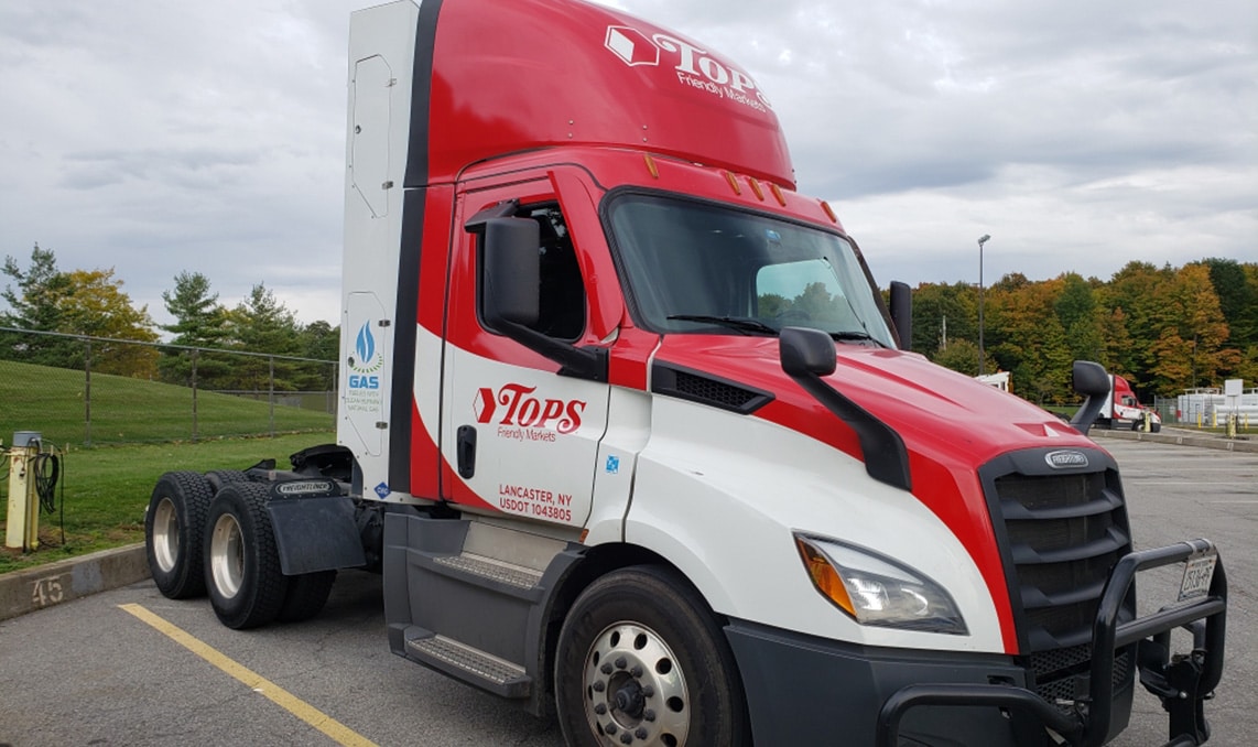A Tops Friendly Food Market's tractor unit