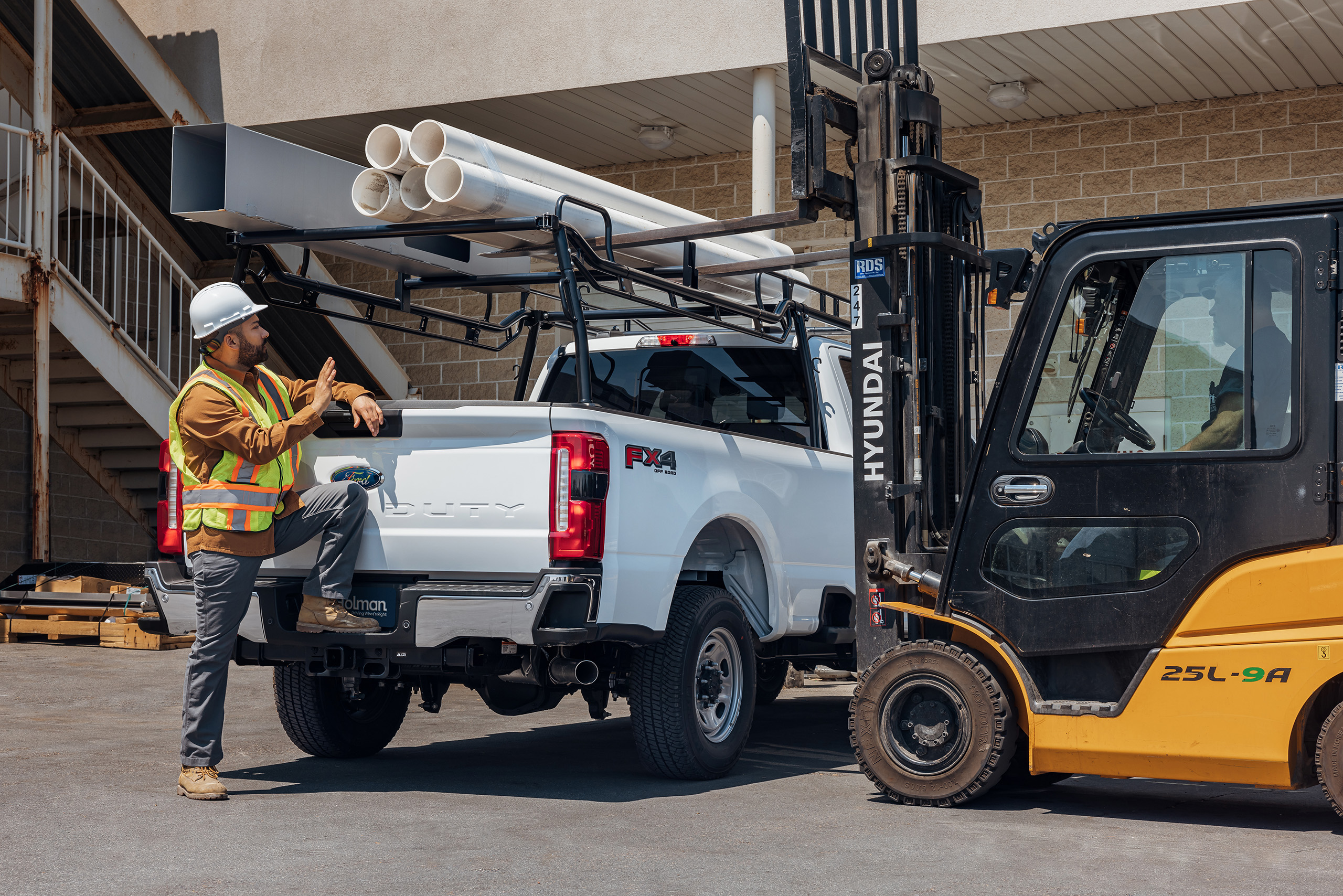 a man standing on a truck