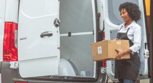 a person holding a box