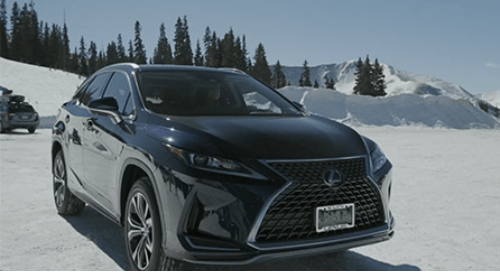 a car parked in the snow