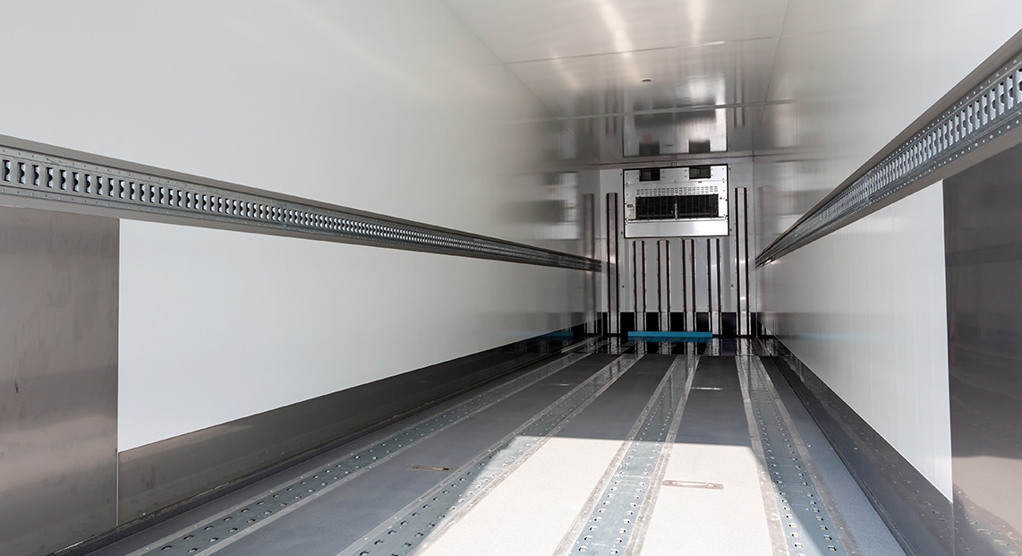 a inside of a white truck