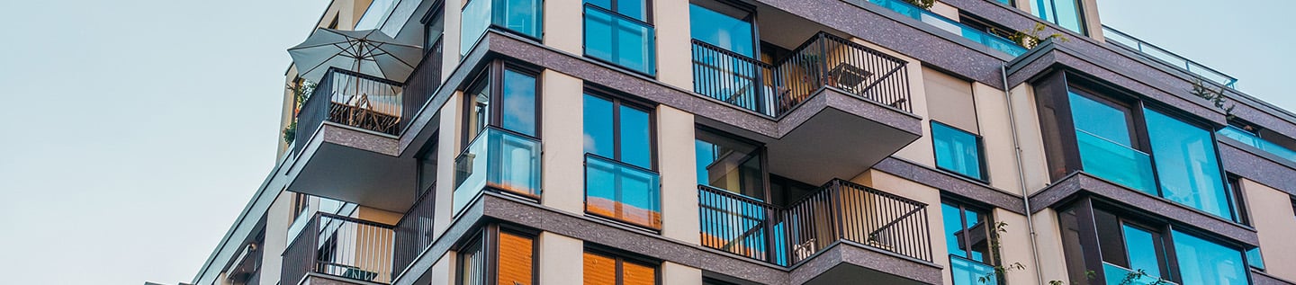a building with glass windows